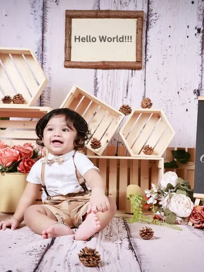 Welcome to the Wooden Era. This rustic theme uses natural wood textures and props to create a warm, earthy, and timeless setting for your child's portraits.