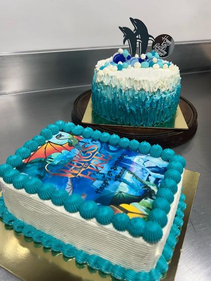 It's always special making cakes for kids' birthdays. This duo of ocean-themed cakes was for two sisters with very different and fun ideas for their special day.