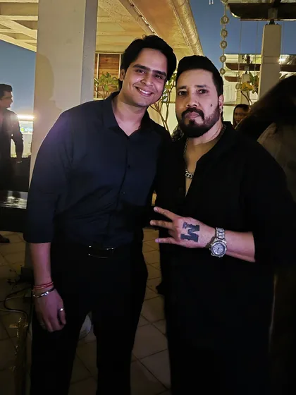 Had an amazing time at a pre-Diwali party at Mika Singh's place. It's always great to connect with legends like him who bring so much energy to the industry.