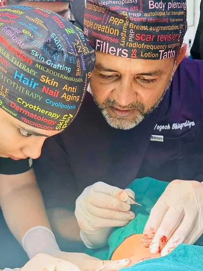A close-up of a surgical procedure during my training. My passion for dermatosurgery drives me to continuously master the techniques that can bring about significant improvements for my patients.