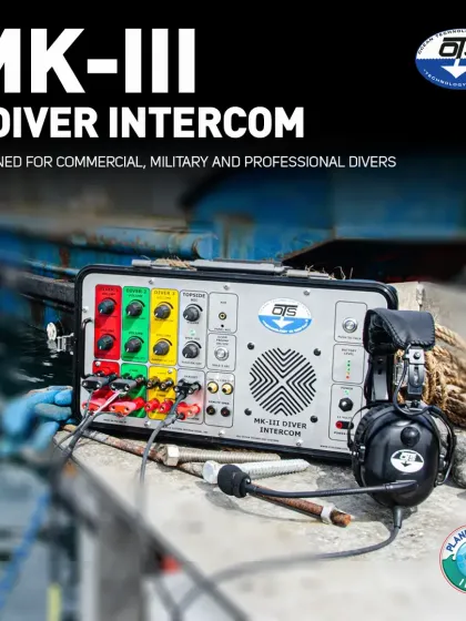 Clear and constant communication saves lives. The OTS MK-III 3-Diver Intercom is the central hub for coordinating underwater operations, allowing topside supervisors to direct and monitor up to three divers simultaneously in real-time, which is crucial for commercial and military missions.