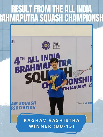 Congratulations to Raghav Vashistha from our Excellence Program on winning the All India Brahmaputra Squash Championship. We believe he will be a champion for the country.