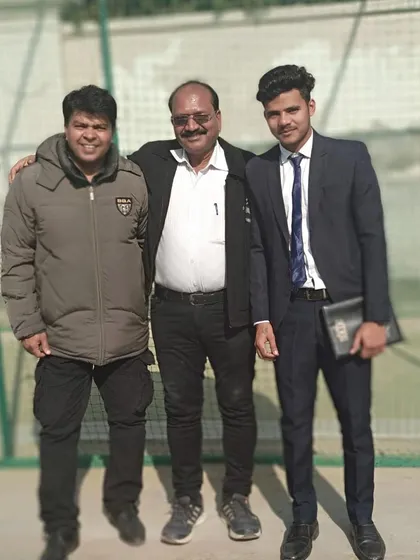 Instructor Saurabh Kumar with our masters. We foster a culture of mentorship where instructors continue to learn from senior leaders.