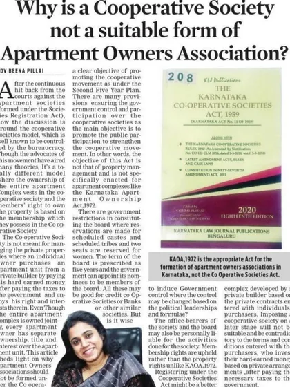 We often see apartment owners incorrectly forming associations under the Co-operative Societies Act, which can lead to significant legal and financial complications. This published article clarifies the fundamental differences and outlines why a cooperative society model is unsuitable for apartment property management, reinforcing the need for guidance under the correct legal statute.