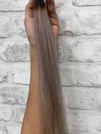 This swatch shows an icy lavender tone. We study how opaque colors like this absorb or reflect light, which affects how they look in different environments.