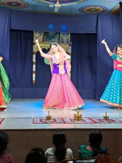 Our Kathak students performing at Bhaala Narthanam, a monthly classical dance festival for children. It's a wonderful platform for young artists.
