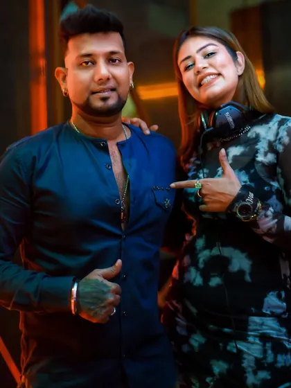 Sharing the console with DJ Cheshta. It was a great experience collaborating with her.