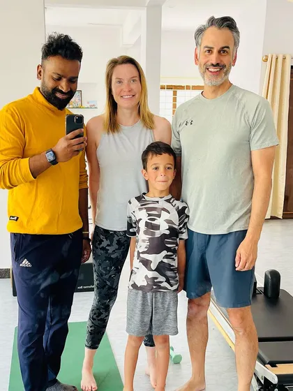 A post-workout selfie with this wonderful family. It's rewarding to see people of all ages embracing Pilates.