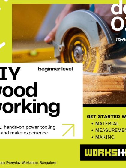 Start December with a bang. Our DIY Woodworking workshop on Dec 1st is a full-day, hands-on power tooling experience for beginners.