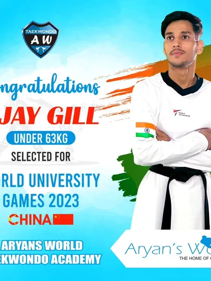 Another one of our champions, Ajay Gill, selected for the World University Games in China. We consistently place athletes in prestigious international events.
