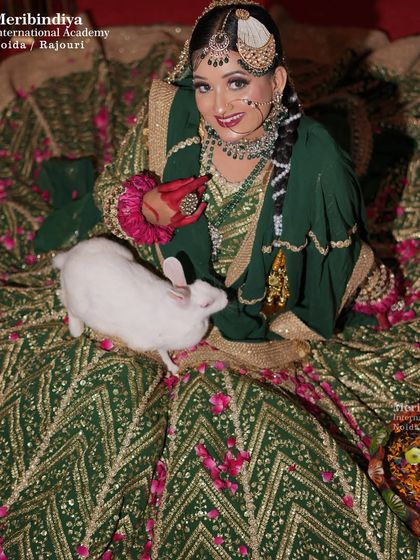 A playful and happy moment captured. The makeup is versatile enough for both formal portraits and candid shots.