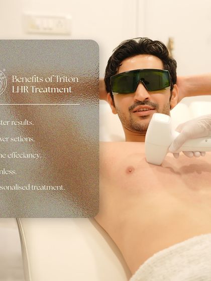 This image highlights the key benefits of the Triton LHR treatment I offer: faster results, fewer sessions, time efficiency, and a painless, personalized experience. It’s about getting superior results with greater comfort.