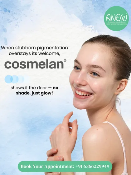 When pigmentation overstays its welcome, Cosmelan shows it the door. This treatment is designed to deliver a clear, even-toned glow by targeting the root cause of dark spots and melasma.
