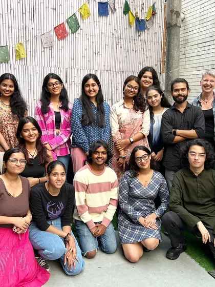 The full cohort of the 'Verse and Voice' workshop. This group spent two weekends honing their writing and performance skills under expert guidance, ready to take the stage.