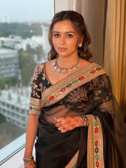 Madhuri Subbaraju - Destination Wedding Makeup Reception & Sangeet Glamour photo 4