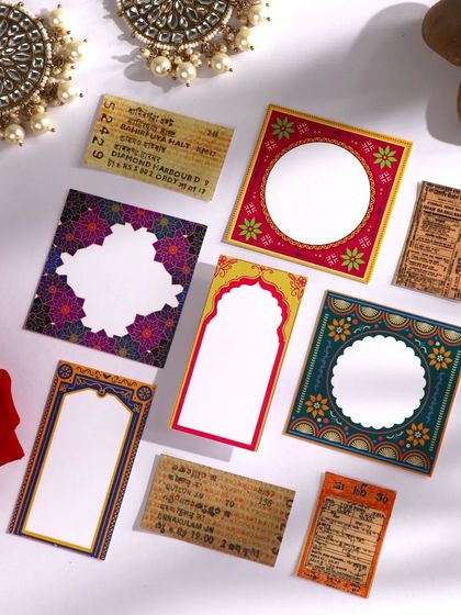 Vintage Indian railway tickets and beautifully designed tags from the Indian Aesthetics kit.