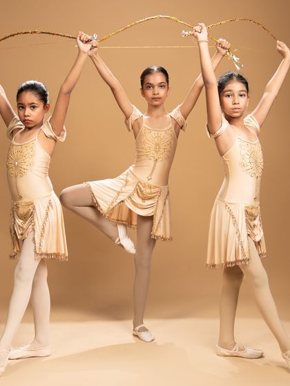 These studio portraits capture the warrior spirit of our dancers performing a piece inspired by the ballet 'Sylvia.' Holding their bows, they embody a story of conflict, courage, and resolution.