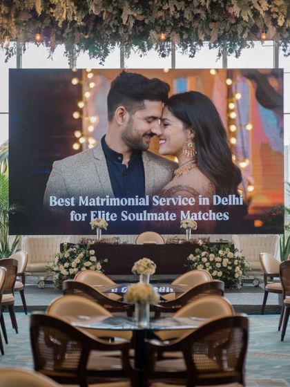 I provide the best matrimonial service in Delhi for elite soulmate matches. This image from a high-end event showcases the quality of connections I facilitate.