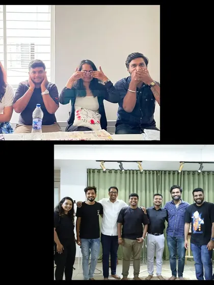 Fun and playful moments with the "Arali Katte" team and audience.