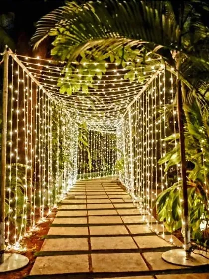 Let us light the way to your new beginning. Our pathways, adorned with enchanting fairy lights, create a magical entrance and a beautiful backdrop for photos, making every step of your event feel special.