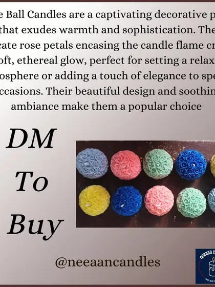 Light up your love with every glow. Our rose ball candles are a captivating decorative piece that exudes warmth and sophistication.
