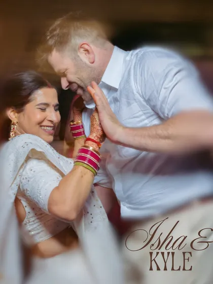 Capturing the energy of the dance floor with creative flair. This shot uses a slow shutter speed to create a dreamy, motion-filled effect that perfectly encapsulates the fun and romance of a couple lost in the moment during their cocktail party.