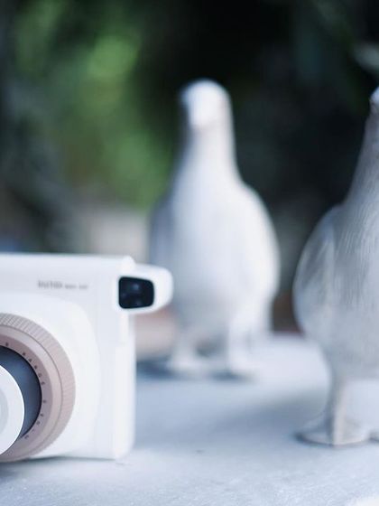 A cute Polaroid station I planned for a Haldi lunch. Guests could snap photos and leave messages in a guest book, creating a fun, interactive activity and a personalized memento for the couple.