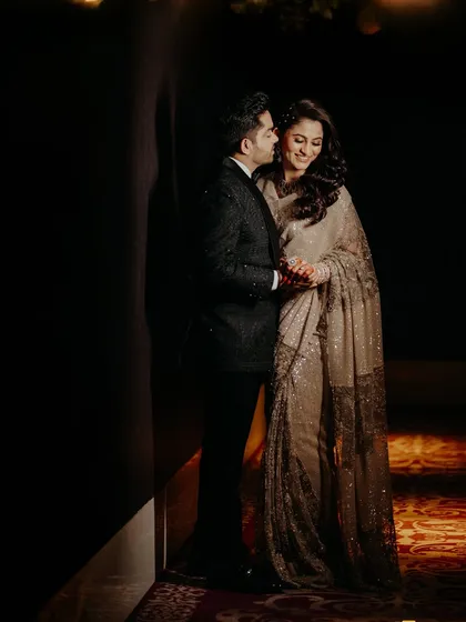 A romantic couple portrait from the Walima celebration.