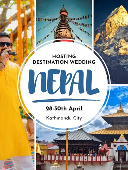 Taking the celebration international! I am thrilled to host destination weddings anywhere in the world, bringing my signature energy to create a unique experience, like this upcoming wedding in Nepal.