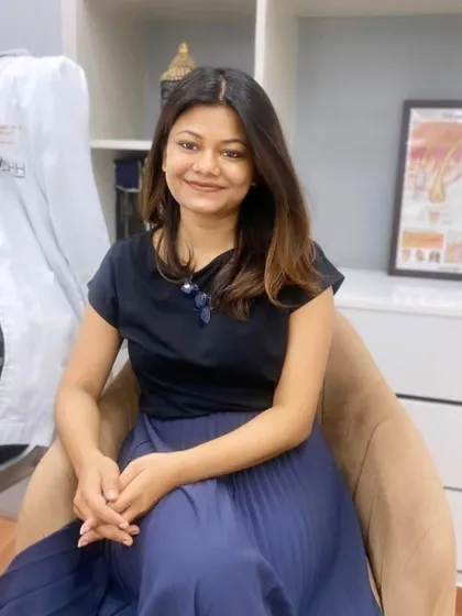 A candid shot in my office. My aim is to help you keep your youthful self alive through expert care.