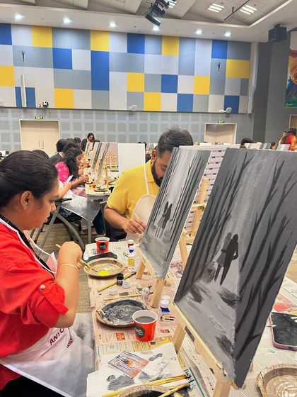 Paint Bar - Corporate Events & Team Building Classic Office Sip & Paint photo 20