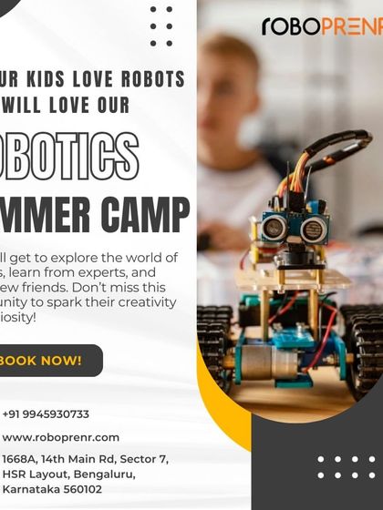 If your kids love robots, they will love our summer camp. They'll get to explore the world of robotics, learn from experts, and make new friends.