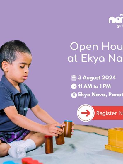 A young child is focused on playing with colorful wooden cylinders at an Open House. This image showcases the Montessori-inspired, hands-on materials I provide to encourage exploration and learning through play.
