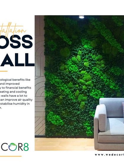 This graphic highlights the key benefits of installing a moss wall. From reducing stress and improving air quality to saving on energy costs and being virtually maintenance-free, they are a powerful tool for creating healthier interiors.
