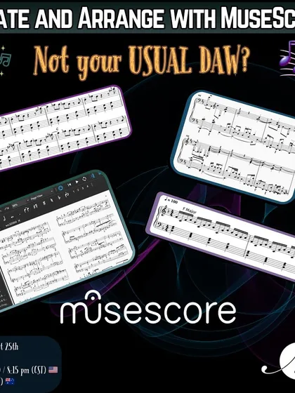 Music notation software is a vital tool for modern arrangement and composition. In this 90-minute workshop, we explore how to use MuseScore to arrange for multiple instruments, from orchestras to choirs, and export your work for different purposes.