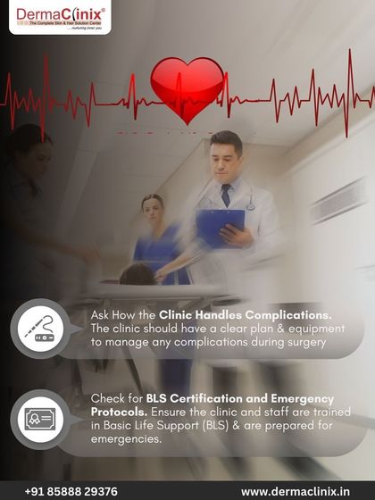 Ask how a clinic handles complications. A reputable clinic must have a clear plan, proper equipment, and a team trained in Basic Life Support (BLS) to manage any emergencies during surgery.