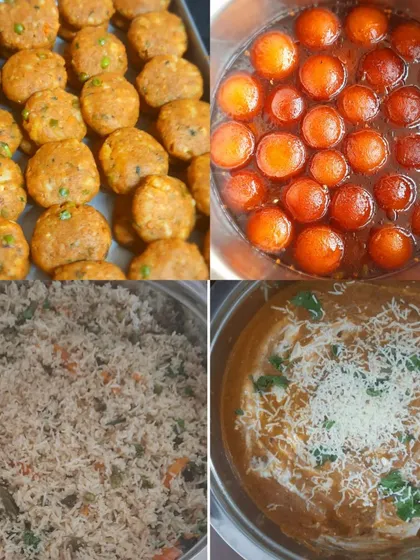 Here’s a glimpse of a North Indian birthday party buffet we catered. The spread included creamy Paneer Butter Masala, aromatic Veg Pulao, our signature mini cutlets, and soft Gulab Jamuns for dessert.