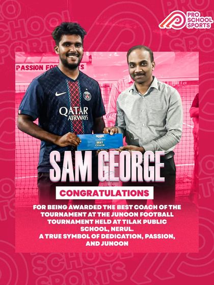 A true symbol of dedication and passion. Congratulations to Coach Sam George for being awarded Best Coach of the Tournament.