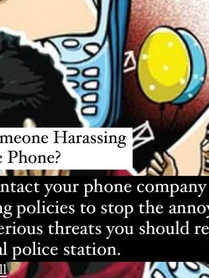 This image provides guidance on how to handle phone harassment. I represent clients in cases involving criminal intimidation and insult to modesty over telecommunications.