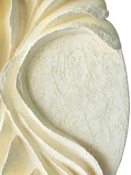 A close-up of the raw, textured surface of "The Awakening Cycle" (Series 1). I use sustainable materials to create a tactile experience that invites you to look closer and feel the story within.