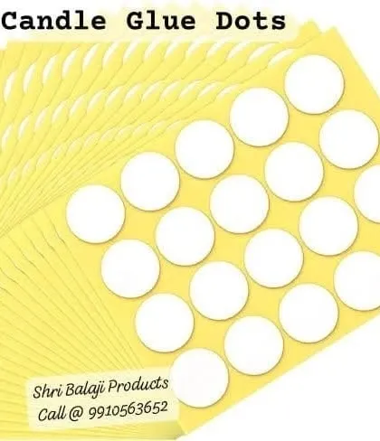 These are candle glue dots. They are double-sided adhesive dots used to securely stick the wick tab to the bottom of your candle container before pouring the wax.