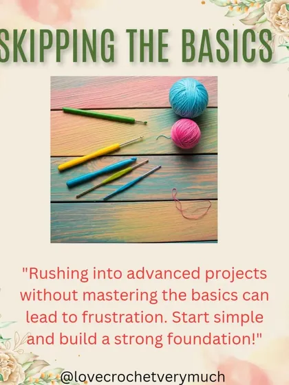To level up your crochet game, avoid these common mistakes. Don't skip the basics, choose the right yarn, find a proper hook grip, swatch and measure your work, and remember to take breaks.