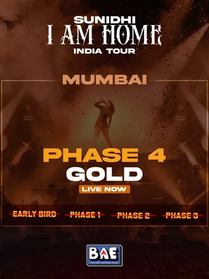 PHASE 4 GOLD - LIVE NOW. Another ticket release announcement for the Mumbai show.