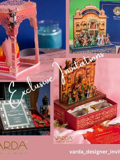 A collage showcasing some of our most exclusive and intricate pop-up invitation designs. From ceremonial mandaps to royal court scenes, these creations highlight our expertise in detailed, multi-dimensional papercraft.