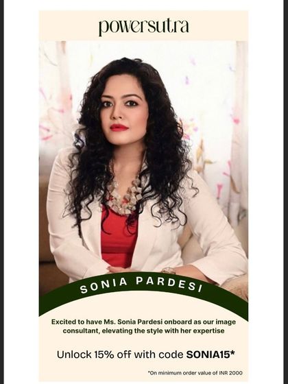 I'm excited to collaborate with Power Sutra, a clothing brand that empowers women through style. This partnership allows me to offer my followers exclusive access to sophisticated and empowering workwear.