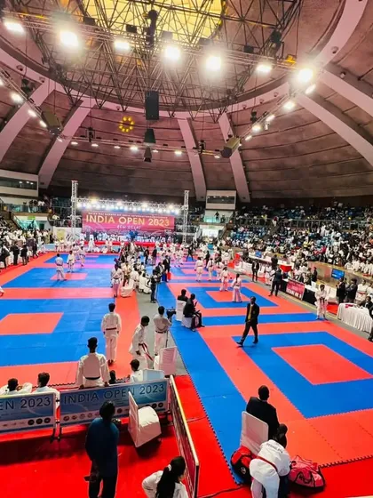 A proud moment for our academy at the India Open International Karate Championship. Competing on a national stage like this is an incredible experience for our students.
