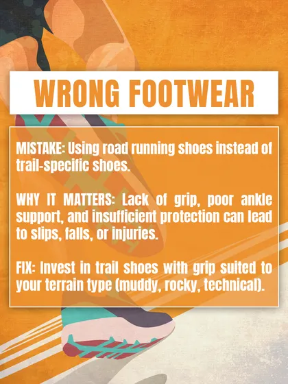 Don't get tripped up by wrong footwear. We explain why trail-specific shoes with proper grip and support are essential for avoiding injury on uneven surfaces.