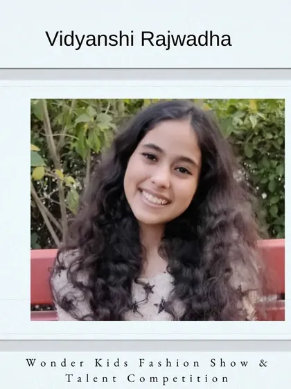A big welcome to Vidyanshi Rajwadha. Her lovely smile is contagious and will surely charm the audience.