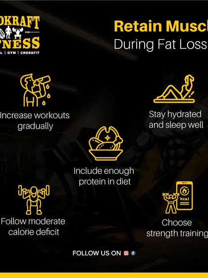 To retain muscle during a fat loss phase, maintain a moderate calorie deficit, prioritize strength training, include enough protein in your diet, and get adequate sleep.