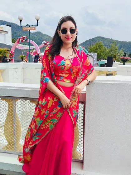 Ready for a sun-filled Haldi ceremony at a beautiful destination wedding. I love matching my outfit's energy to the vibrant and happy atmosphere of daytime functions.